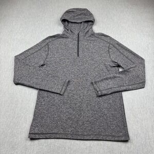 Lululemon Surge Warm Hoodie Mens Large Gray Pullover 1/4 Zip Athletic Training